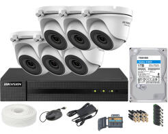 Zestaw do monitoringu 2Mpx, 6 kamer, rejestrator 8-ch, HDD 1Tb - Hikvision Hiwatch | 5904035370655