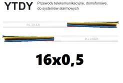 Przewód alarmowy YTDY 16x0,5mm (4x4x0,5mm) - Bitner