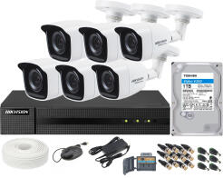 Zestaw do monitoringu 4in1, 6 kamer 2Mpx Full HD, dysk 1TB, rejestrator 8-ch - Hikvision Hiwatch | 5904035370624
